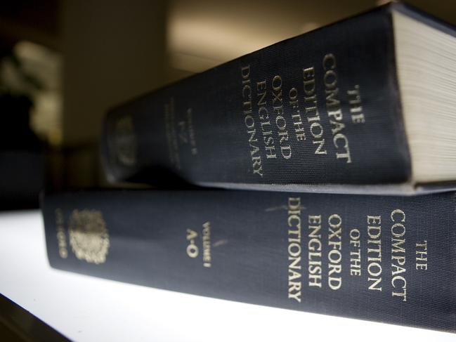 An Oxford English Dictionary is shown at the headquarters of the Associated Press in New York on Sunday, Aug. 29, 2010. It's been in print for over a century, but in future the Oxford English Dictionary _ the authoritative guide to the English language _ may only be available online. Oxford University Press, the publisher, said Sunday that burgeoning demand for the dictionary's online version has far outpaced demand for the printed versions. (AP Photo/Caleb Jones)