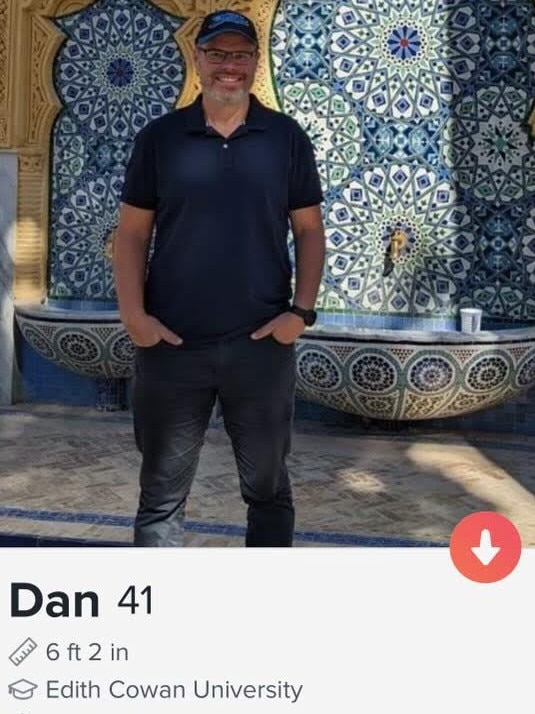 Former not-for-profit boss Daniel Luke Clark, who stole hundreds of thousands of dollars from the organisation he was running and spent it at strip clubs and massage parlours, has appeared on a dating app, looking for a partner who “loves an adventure”. Picture: Supplied