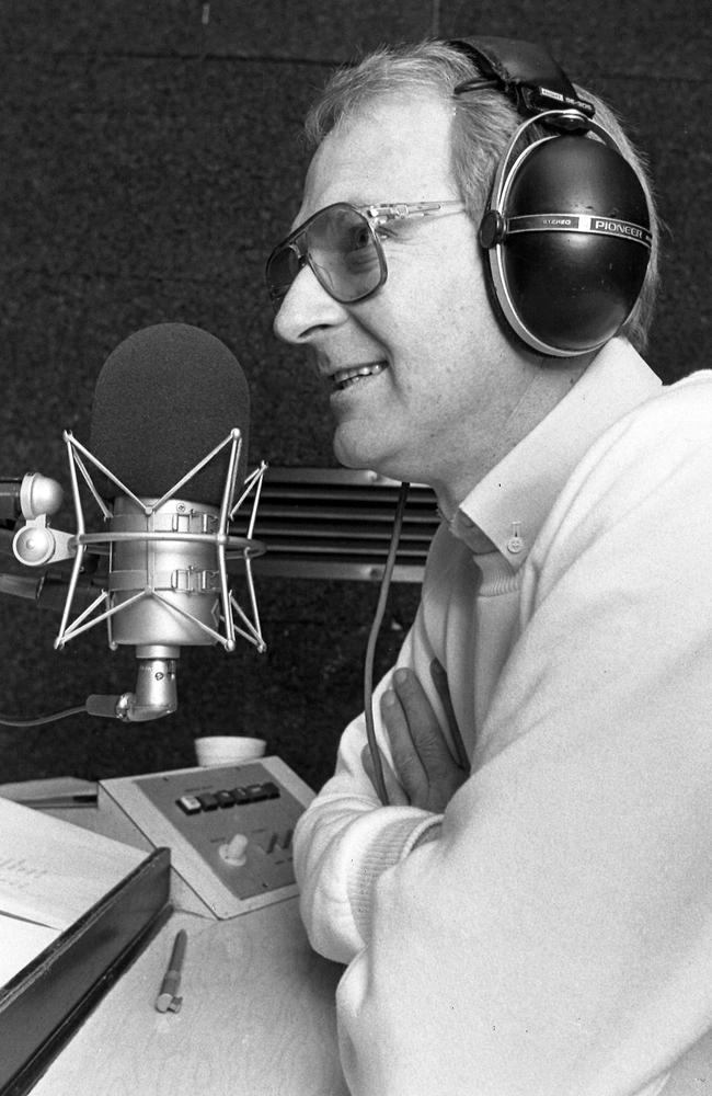 Blackman presenting on radio in 1985.