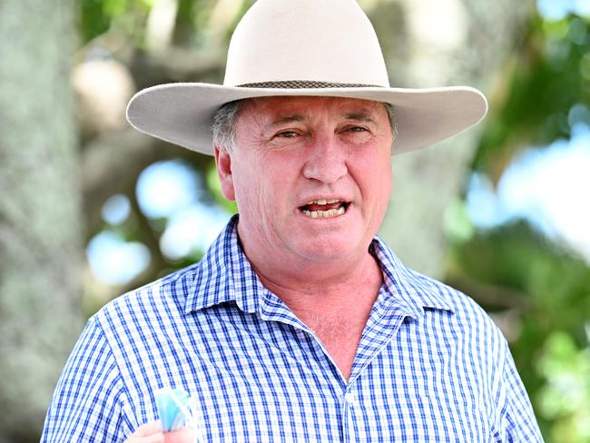 BRISBANE, AUSTRALIA - NewsWire Photos - January 19, 2022.Deputy Prime Minister Barnaby Joyce speaks during press conference in Brisbane regarding new measures aimed at improving Brisbane Airport noise issues.Picture: NCA NewsWire / Dan Peled