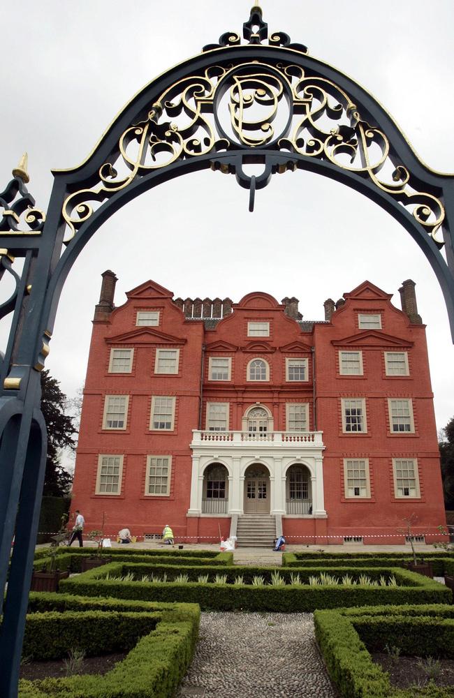 Kew Palace in the Royal Botanic Gardens at Richmond in Surrey, England. Kew Palace was home to King George III and has been fully restored at a cost of 6.6 million pounds (AU$12.07). Picture: Kirsty Wigglesworth