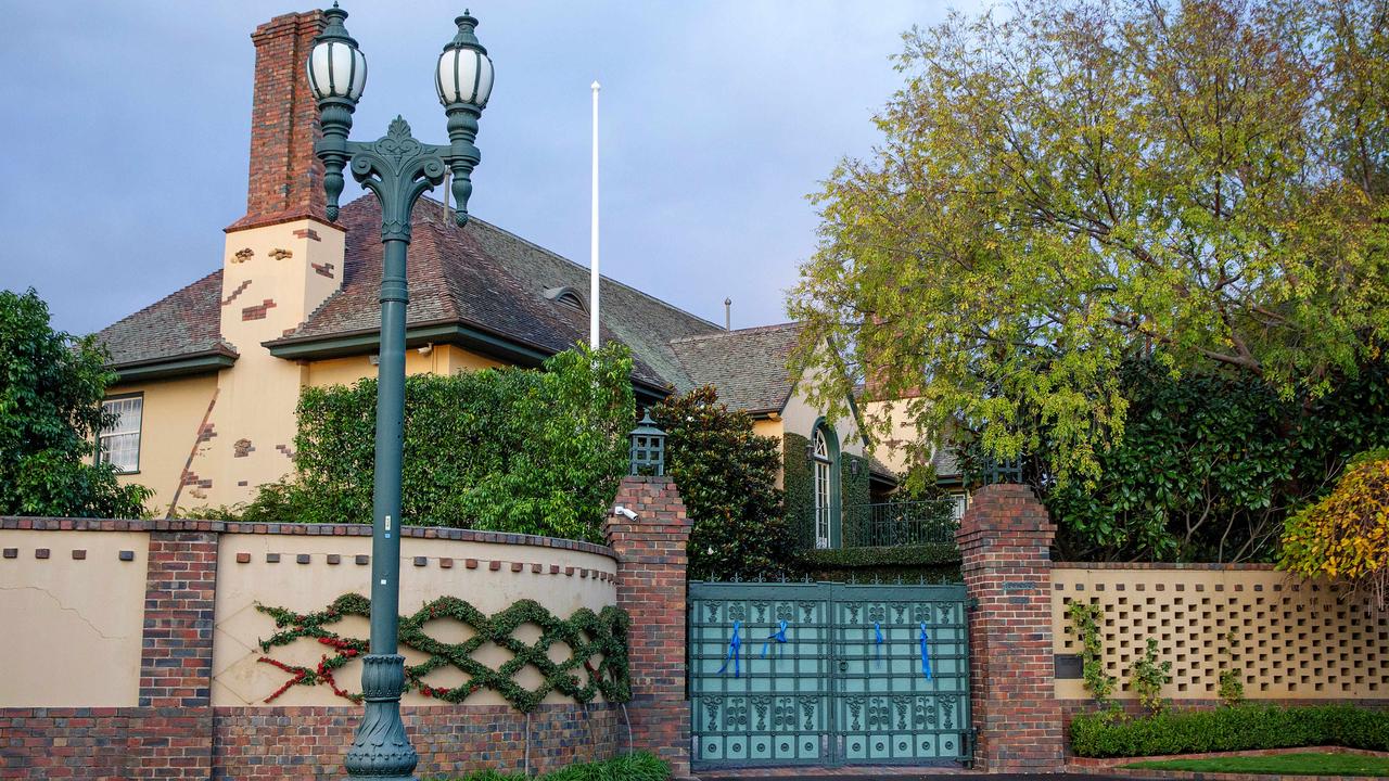 Lindsay Fox's Toorak mansion. Picture: Mark Stewart