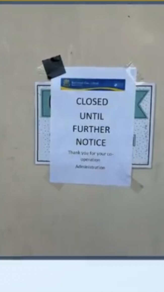 Affected classrooms were closed while work was being carried out.