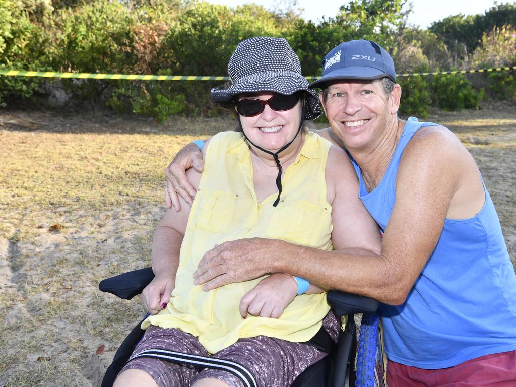 Miranda and Mick Donnelly of Mullumbimby get together before the Yamba Triathlon Fun Run