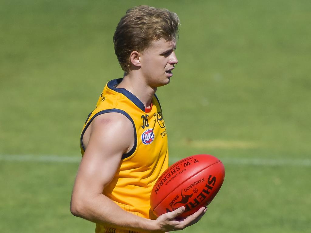 Karl Gallagher has made an impression at the Crows in the off-season. Picture: Roy Van Der Vegt