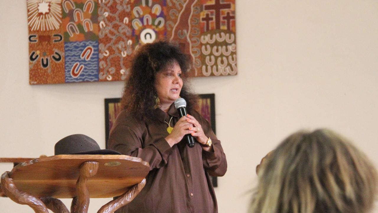 Federal minister for Indigenous Australians Malarndirri McCarthy at Yirara College, Alice Springs, Thursday October 17, 2024. Picture: Gera Kazakov