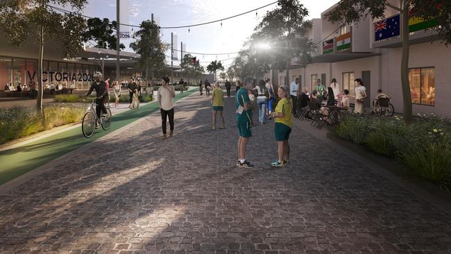 An artist's impression of a Commonwealth Games athletes’ village. Picture: Supplied