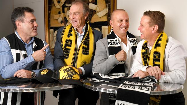 Tim Ginever, Graham Cornes, George Fiacchi, Nick Chigwidden discuss the upcoming SANFL grand final. Picture: Tricia Watkinson