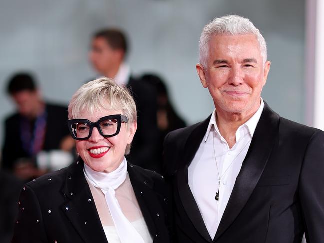 VENICE, ITALY - SEPTEMBER 10: Catherine Martin and Baz Luhrmann attend the red carpet for "The Hanging Sun" at the 79th Venice International Film Festival on September 10, 2022 in Venice, Italy. (Photo by Andreas Rentz/Getty Images)