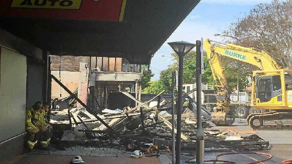 DELAYED: The Imperial Hotel fire investigation and clean-up are on hold until insurance claims are finalised. Picture: Francis Witsenhuysen