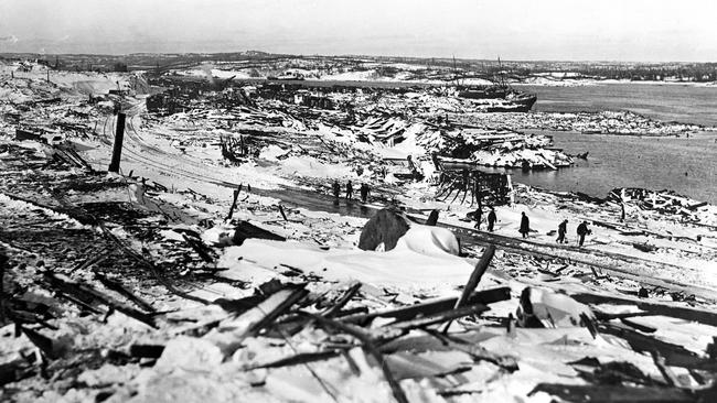 Much of Halifax was flattened by a huge explosion in 1917. Picture: Getty Images