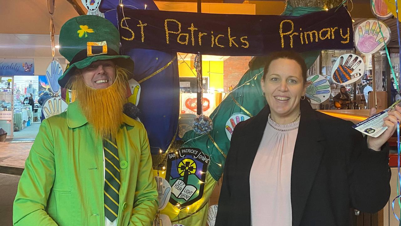 Shane Taylor and New St Patricks Primary principal Rachelle Gibson.