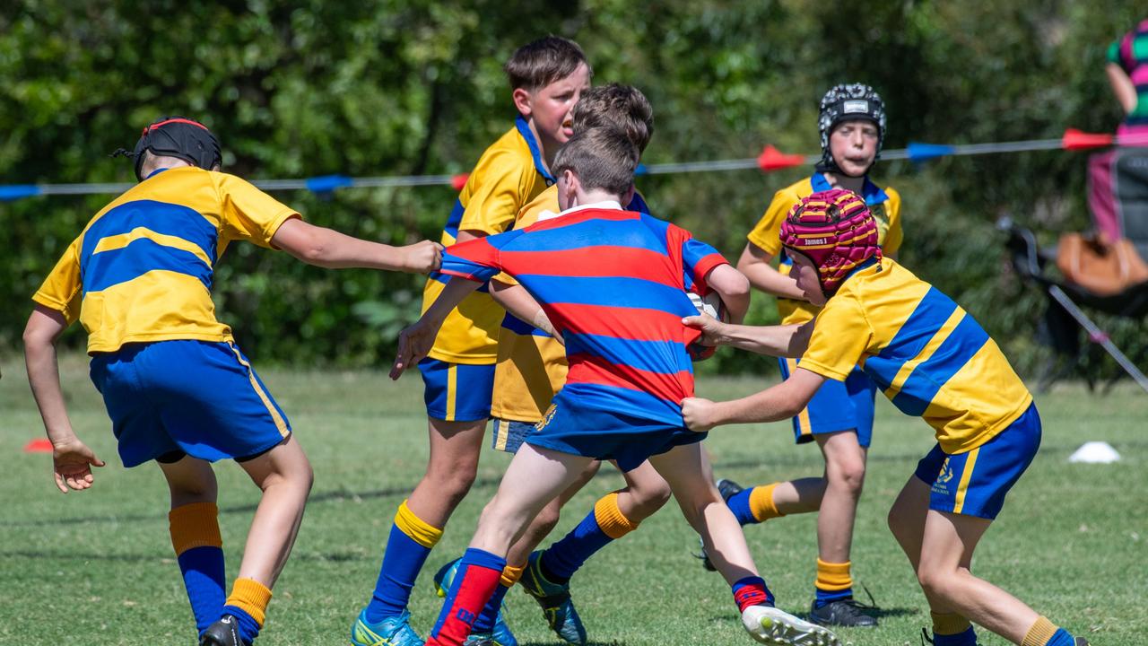 Downlands 11A vs TGS 11A. 2024 O'Callaghan Cup day at Downlands College. Photo by Nev Madsen