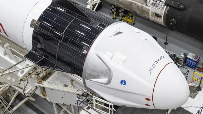 A SpaceX Falcon 9 rocket at the Kennedy Space Centre in Florida. Picture: supplied
