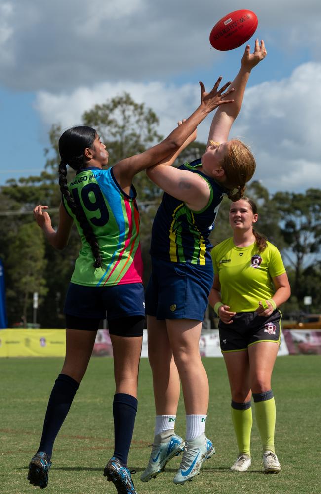 Action from the AFLQ Schools Cup State Finals. Picture: AFLQ.