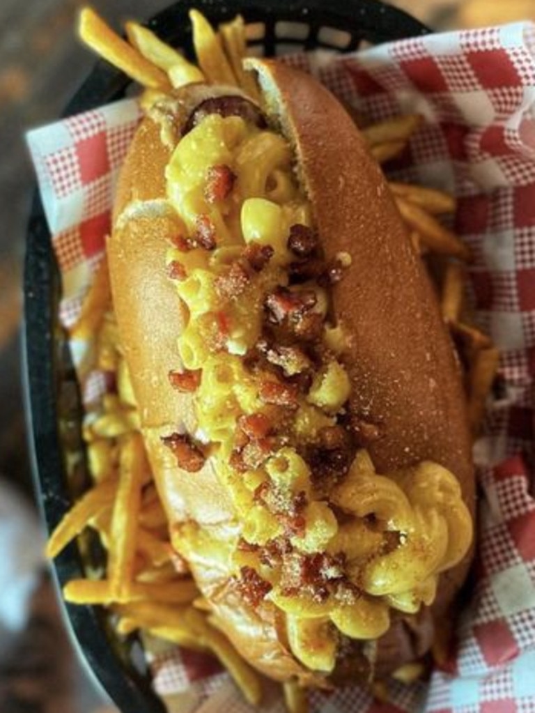 Mac and cheese hot dog from Chuck Wagon. Picture: Facebook