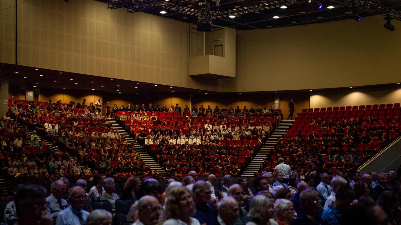 The Top End community gathered at the Darwin Convention Centre to commemorate the Bombing of Darwin. Picture: Pema Tamang Pakhrin