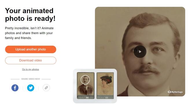 MyHeritage Deep Nostalgia