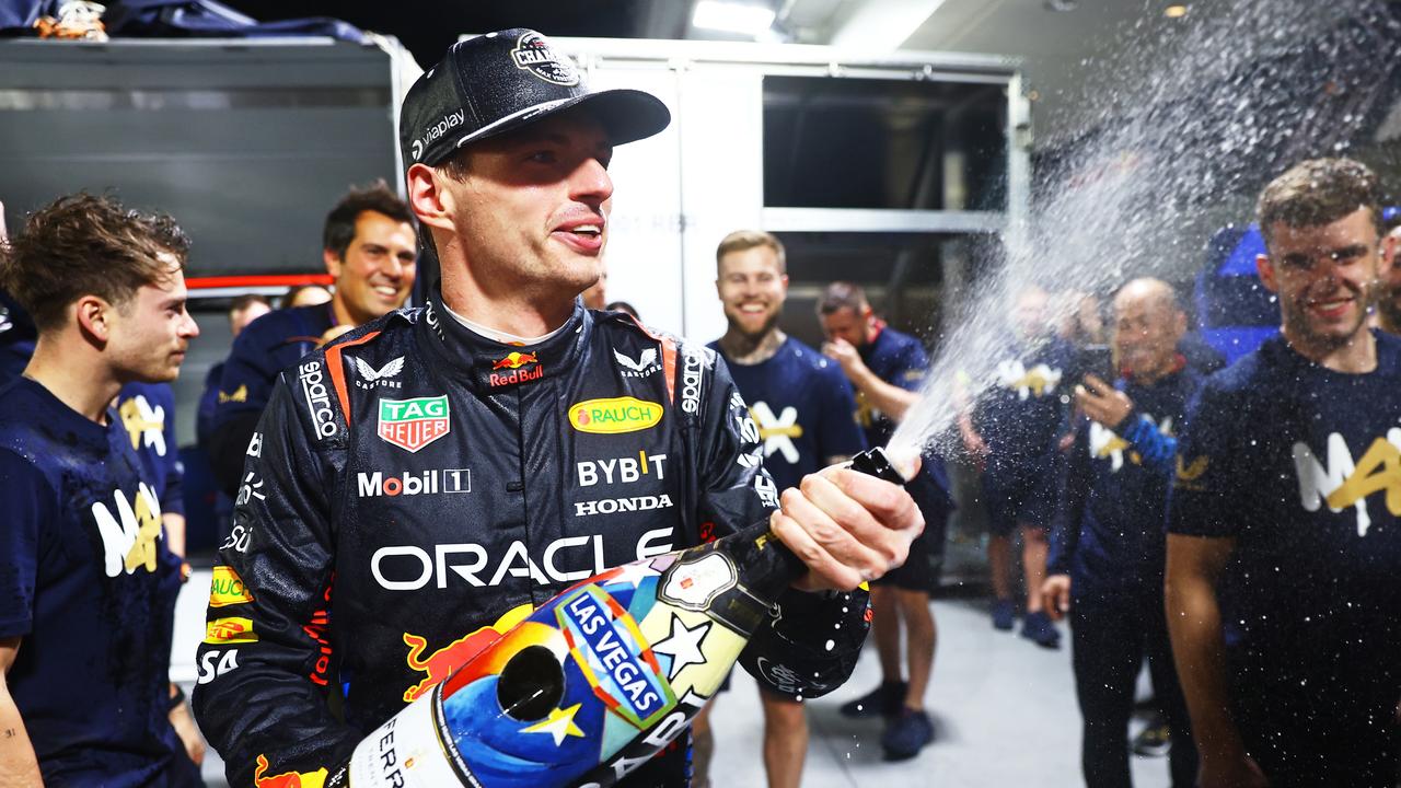 Verstappen is enjoying the ride. (Photo by Mark Thompson/Getty Images)