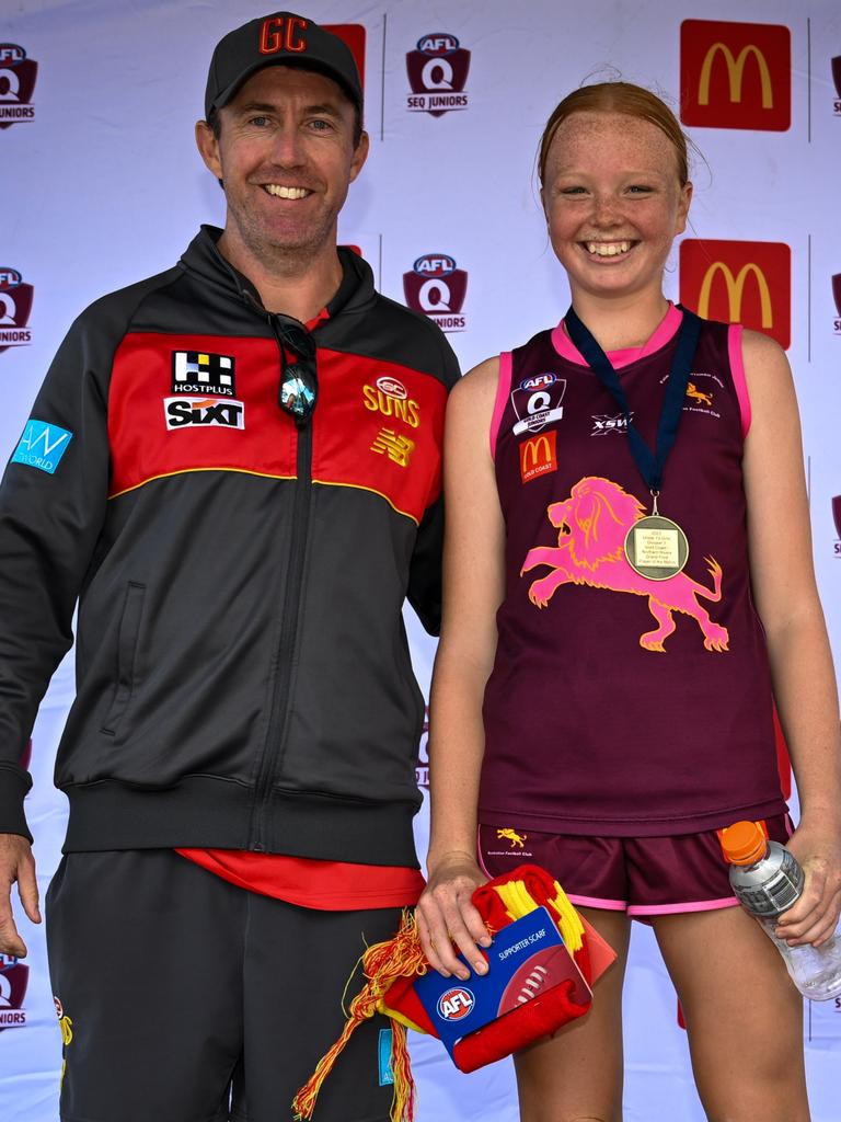 Stephanie Brown of Palm Beach Currumbin won the best on ground for the Under 13 Girls Div 3 grand final for SEQJ Gold Coast Northern Rivers: Picture: Supplied