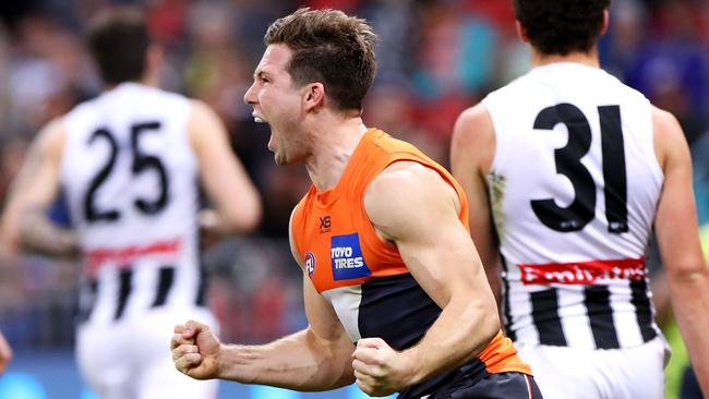 Toby Greene helped the Giants tear apart the Pies. Picture: AFL Photos/Getty Images