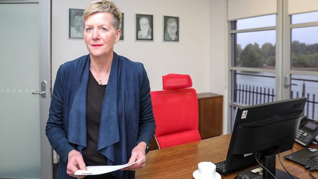 St Columba College principal Leanne Carr. Picture: AAP/Russell Millard