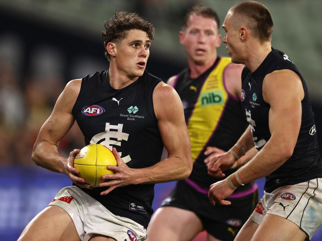 The Blues have a host of elite weapons, including Charlie Curnow and Patrick Cripps. Picture: Michael Klein