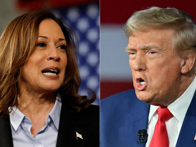 The contenders: US Vice President and Democratic presidential candidate Kamala Harris and former US President and Republican presidential candidate Donald Trump. Pictures: Jeff Kowalsky and Mandel Ngan/AFP