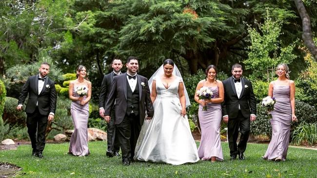 Isobel Vlahiotis' wedding party. Picture: Supplied by family