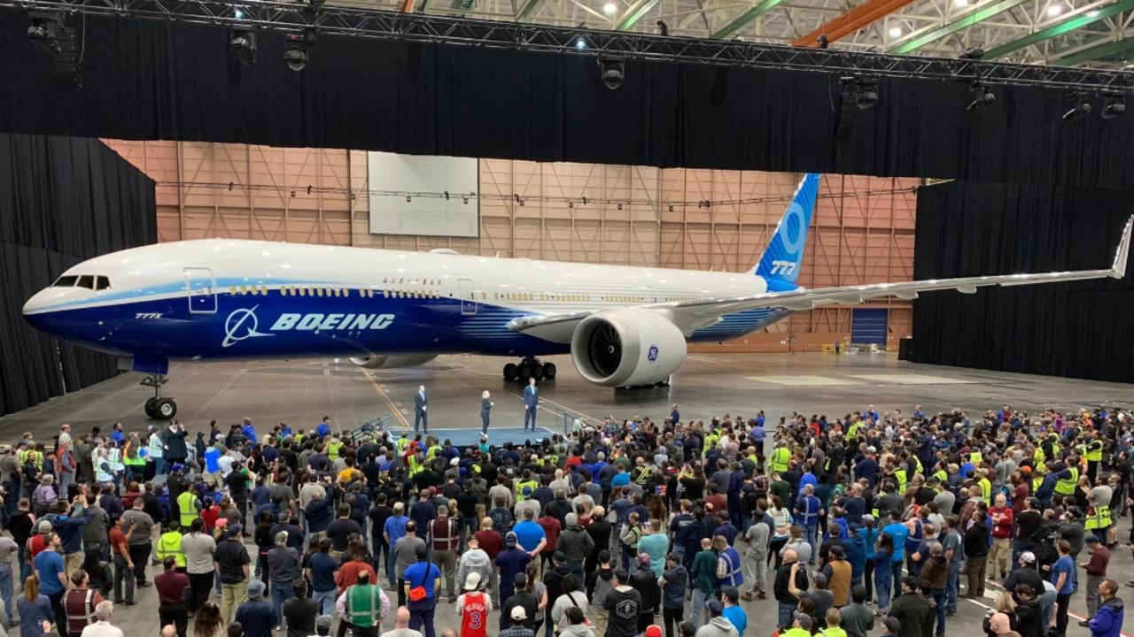 Boeing unveiled the new 777X without a media debut. Picture: Boeing Employee/ Supplied Source: Twitter #766