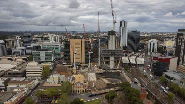 Development is booming across Parramatta but increasing numbers of people can’t afford rent. Picture: Justin Sanson