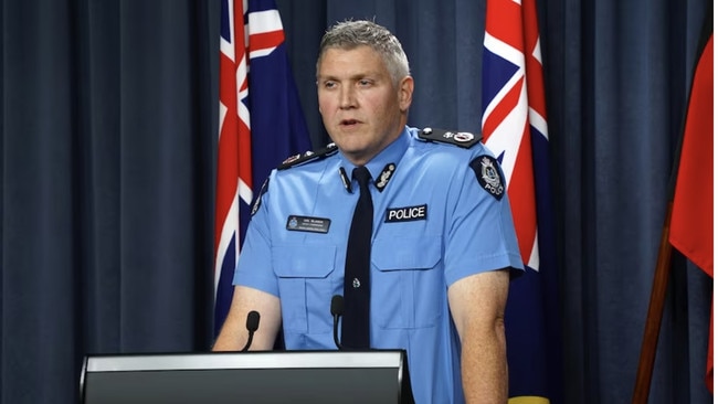 WA Police Commissioner Col Blanch says his son will undergo the appropriate disciplinary process. Picture: Supplied/ ABC