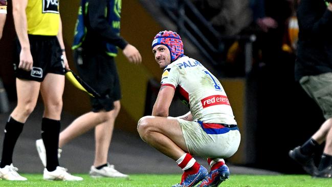 Kalyn Ponga fought a classic fullback battle with Reece Walsh on Saturday night. Picture: Getty