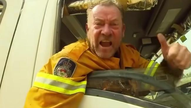 Angry RFS firefighter Paul Parker. Picture: 7 News