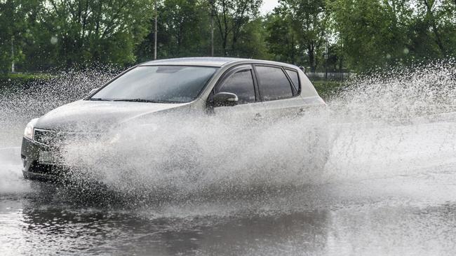 Splashing mud on a pedestrian is an offence in NSW.