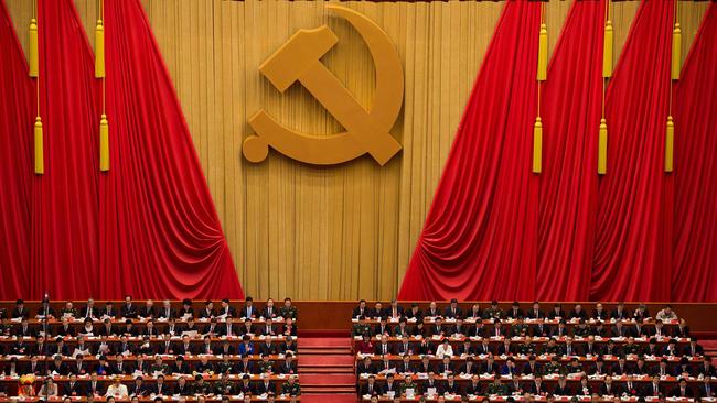 The Chinese Communist Party Congress at the Great Hall of the People in Beijing, China. Picture: AFP