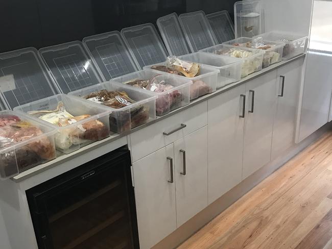 Rebekah will spend two full days cooking for an entire term. Each of the 84 family meals are carefully packed and put into boxes for the week they’ll be eaten.