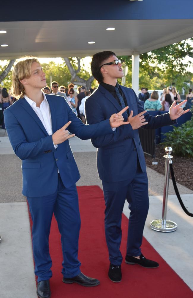 Ethan Mackay and JC at the Mountain Creek State High School formal on November 18, 2022. Picture: Sam Turner