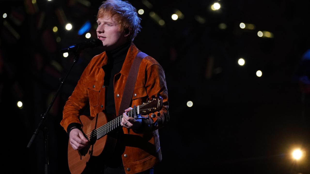 Ed Sheeran performing at the first Earthshot Prize. Picture: Getty Images