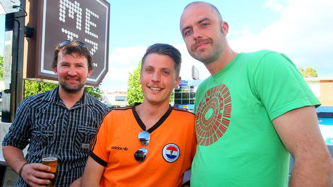 SOCIALS: Movember Gala Party, Metz Bar, Sandy Bay (L-R): Matt Keygan, Oakdowns. Paul Sluyters, Lindisfarne and Steven Croes, Belgium