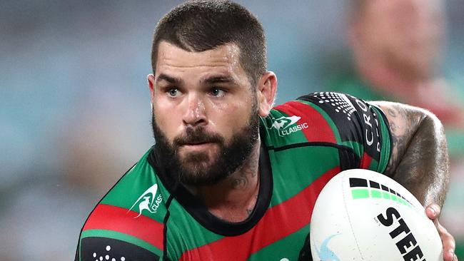 SYDNEY, AUSTRALIA - APRIL 08: Adam Reynolds of the Rabbitohs runs the ball during the round five NRL match between the South Sydney Rabbitohs and the Brisbane Broncos at Stadium Australia on April 08, 2021, in Sydney, Australia. (Photo by Mark Metcalfe/Getty Images)