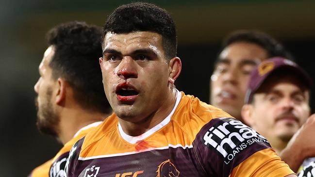 David Fifita has two games left at the Broncos. Picture: Cameron Spencer/Getty