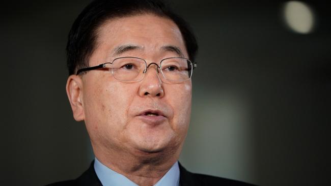 Mr Chung said Kim was keen to meet with Mr Trump. Picture: Mandel Ngag/AFP
