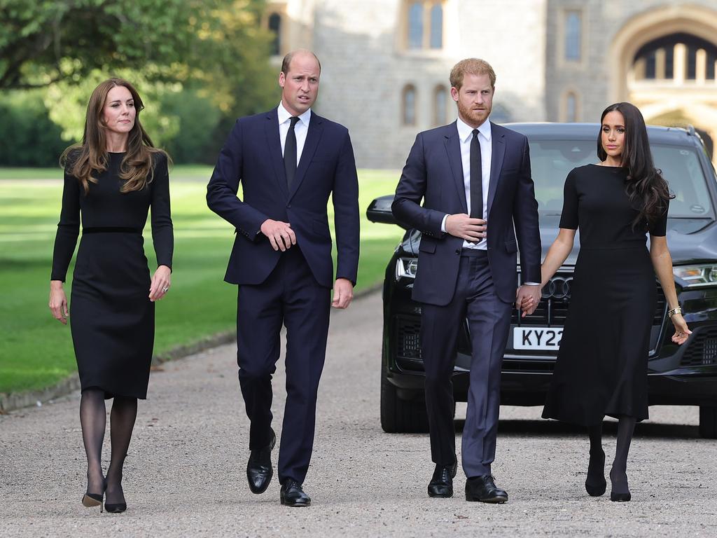 <b>2022: </b>Prince Harry attends the funeral of his beloved grandmother, Queen Elizabeth II. Images of the so-called Fab Four outside Windsor Castle gave some royal fans hope that Prince Harry’s feud with Prince William would be resolved, but it was the last time the brothers have been photographed together.