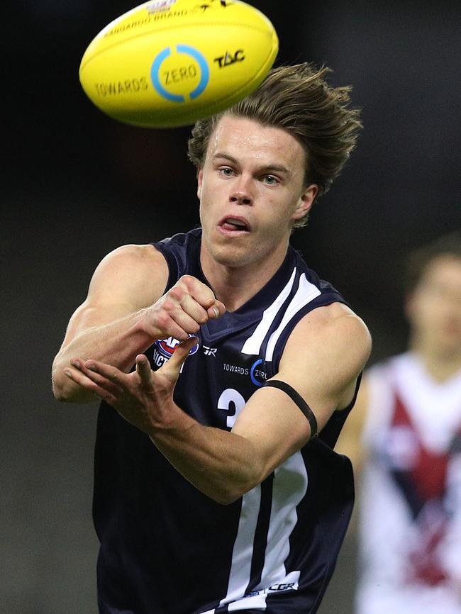 Oscar Brownless, son of Billy Brownless, in action for the Geelong Falcons.