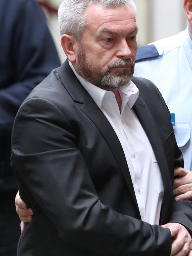 Borce arriving at the Supreme Court in Melbourne.