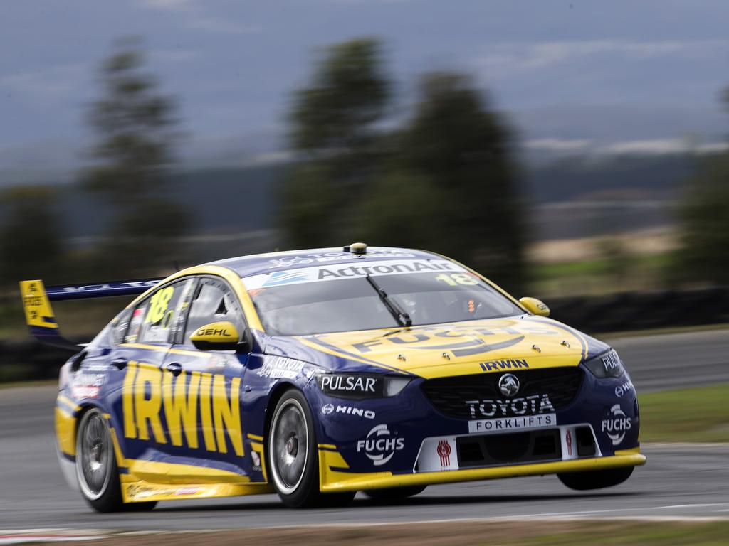 Mark Winterbottom of Team Irwin Racing driving a Holden ZB Commodore during practice 3 at Symmons Plains. PICTURE CHRIS KIDD