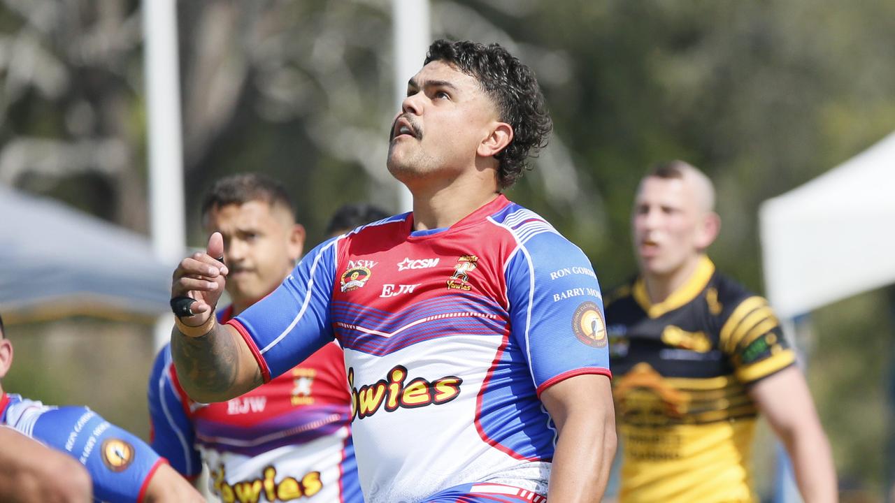 Mitchell watches a bomb at the Koori Knockout. Picture Warren Gannon Photography