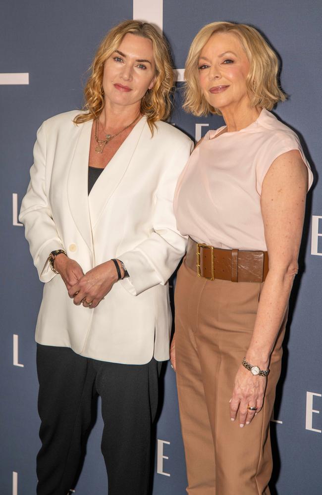 Kate Winslet and Liz Hayes at the opening night for the screenplay Lee. Picture Thomas Lisson