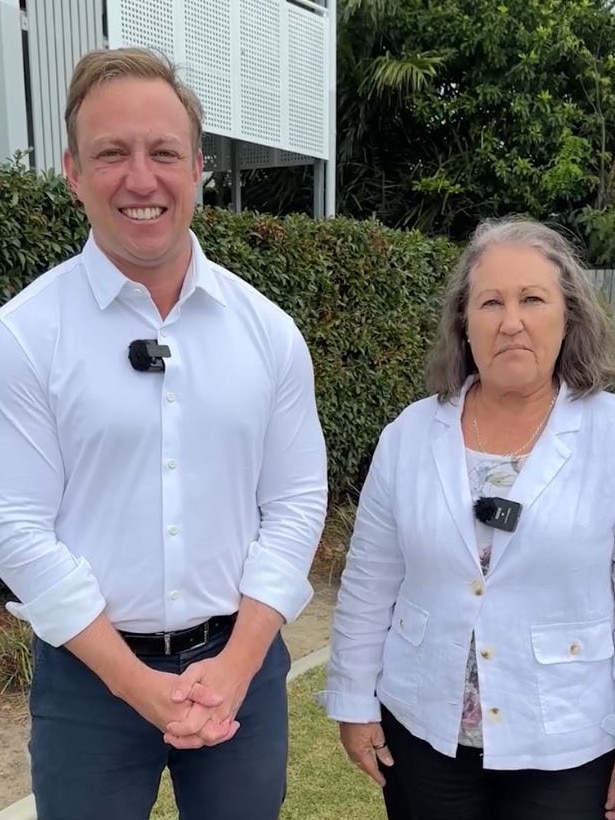 Steven Miles with Susan Teder the Labor candidate for Mirani Susan Teder at the Queensland state election. Picture: Instagram